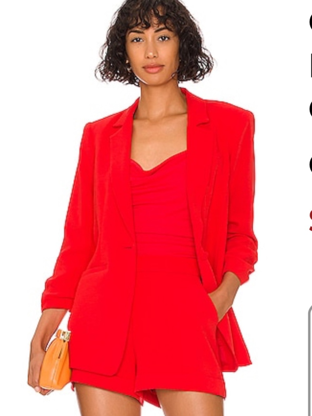 NWT! CINQ A SEPT Crepe Khloe Blazer in Chili Pepper, size 10